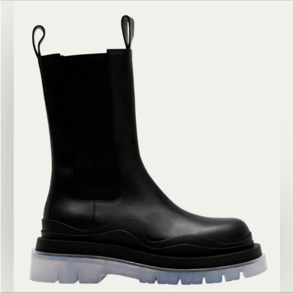 Size 37.5 Bottega Veneta The Tire Boots Black Clear